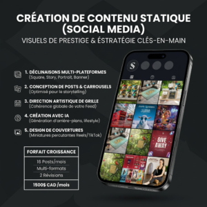 CRÉATION DE CONTENU STATIQUE  (SOCIAL MEDIA)